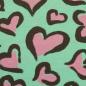 Preview: French Terry Hearts Mint by Swafing von Christiane Zielinski